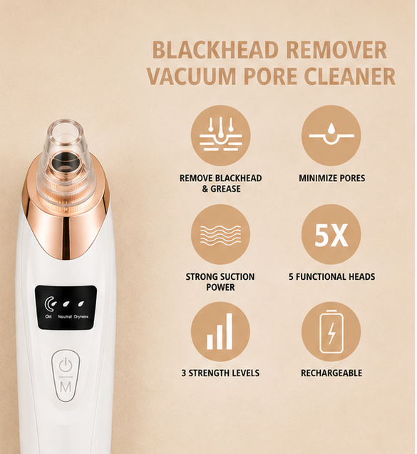 Electric Blackhead Remover & Pore Vacuum