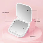 Mini Portable LED Folding Makeup Mirror