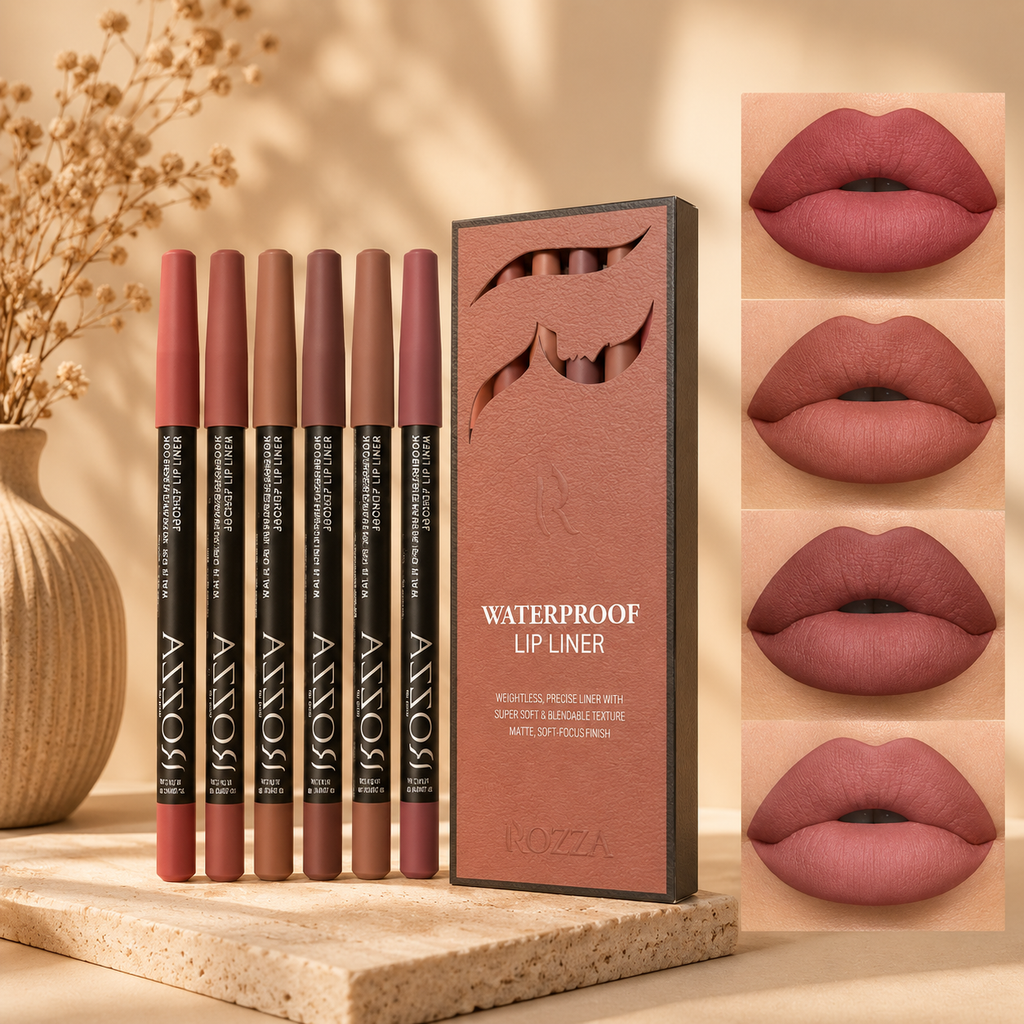 6 PCS Lip Liner Set - Nude Brown Collection